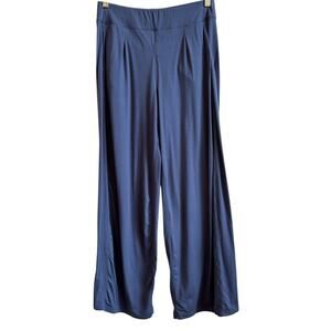 Dagsmejan Nattcool Sleep Tech Wide Leg Pajama Pants Blue Sz M Cooling Stretchy